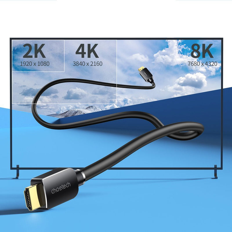 CHOETECH 8K@60Hz HDMI to HDMI 2M PVC Cable (  XHH03)-smartzonekw