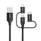 Choetech MFI certified 3 in 1 Lightning & Micro USB & USB-C to USB-A/M Nylon Braided Cable ( IP0030 ) - smartzonekw