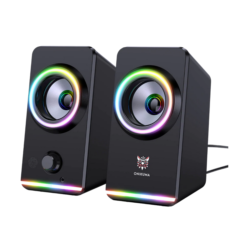 ONIKUMA X6 Gaming Speaker 2.0 Channel RGB Light Computer Speaker Stereo Bass Touch Control Gaming Wired USB/3.5mm Speaker-smartzonekw