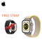 Apple Watch Ultra GPS + Cellular, 49mm Titanium Case with Yellow/Beige Trail Loop with Free Strap - Smartzonekw