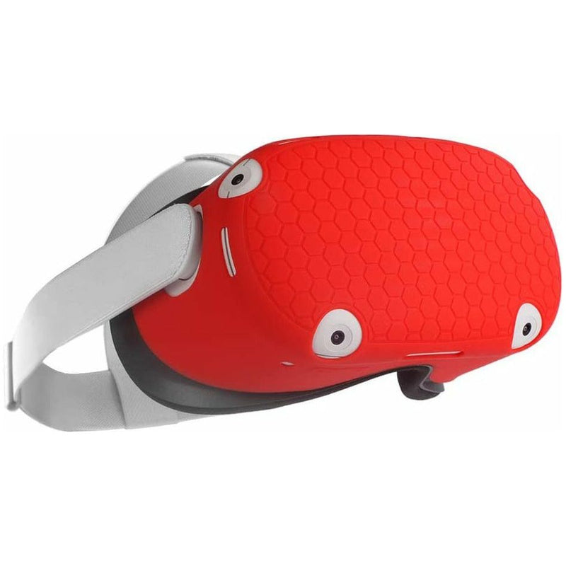 Anti-Shock Silicone Shell Cover for Oculus Quest 2 - Red - smartzonekw
