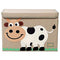 Youngshoots Cotton Linen Cartoon Toy Storage Basket / Clothing Storage Box - Cow - Smartzonekw