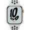 Apple Watch Series 7 Nike GPS, 45mm Starlight Aluminium case with Pure Platinum Black Sport Band Regular - Smartzonekw