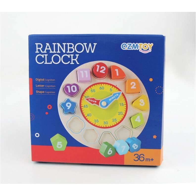 OZM Toy- Shape Sorting Rainbow Clock - smartzonekw