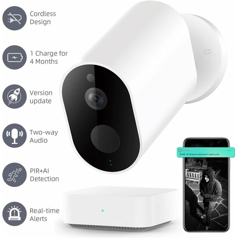 Xiaomi IMILAB EC2 CordlessWireless Home Security Camera with with GATEWAY set, 5100mAh Battery - smartzonekw