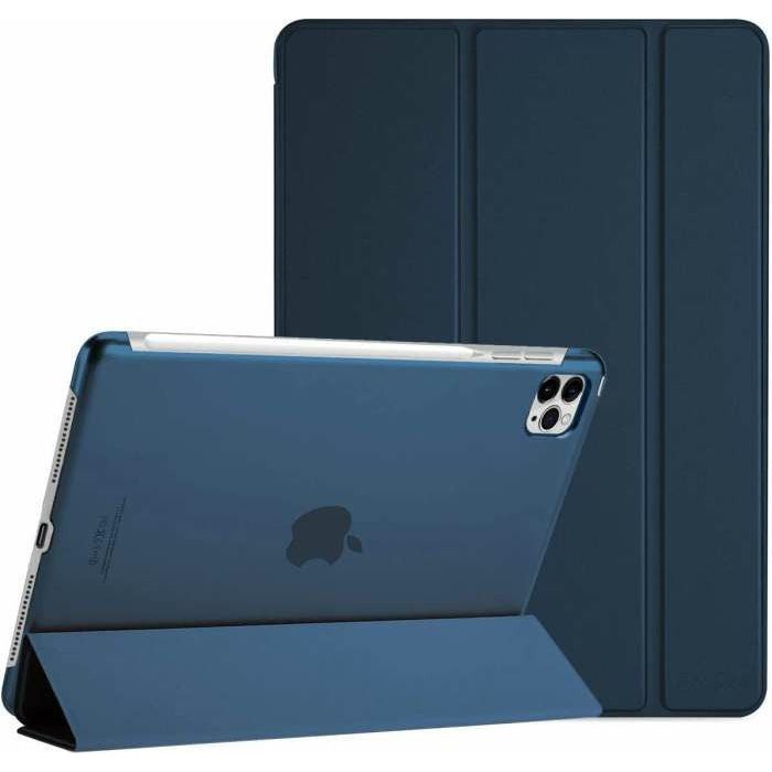 Devia Leather Case with Pencil Slot for iPad Pro 12.9" (2020) - Blue - smartzonekw