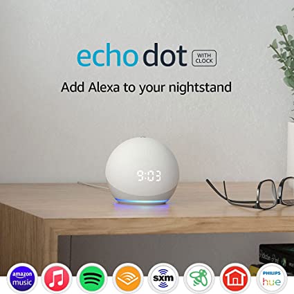 Amazon Echo Dot (4th Gen) Smart Speaker With Clock And Alexa - White - Smartzonekw
