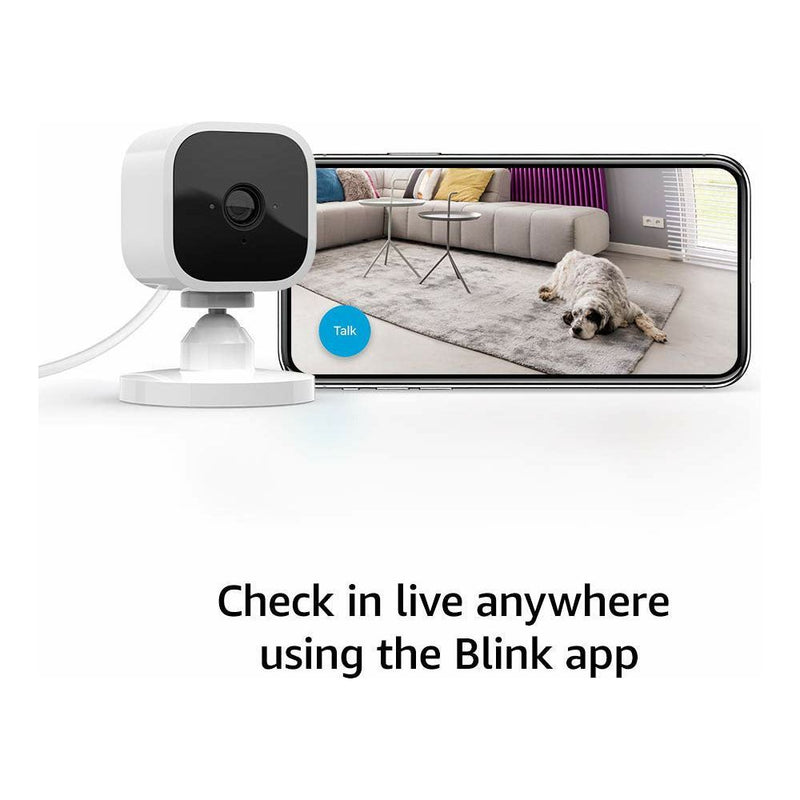 Blink Mini – Compact indoor plug-in smart security camera, 1080 HD video, motion detection, night vision, Works with Alexa – 1 camera - smartzonekw
