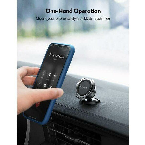 RAVPower Ultra-Compact Magnetic Car Phone Holder/Mount– Black ( RP-SH003 ) - Smartzonekw