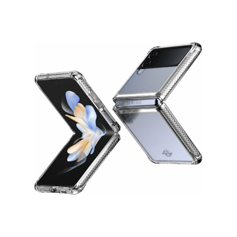 Itskins Hybrid Clear Case For Samsung Galaxy Z Flip 4 - Transparent-smartzonekw