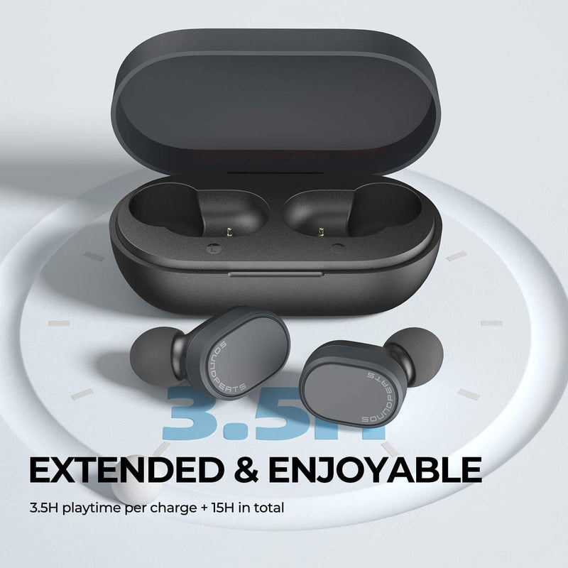 SoundPeats TrueDot, Wireless Earbuds with Mini Portable Case, TWS Stereo Headphones Built in Mic 15 Hours Playtime, APTX Audio CVC Noise Cancellation, Bluetooth 5.0 Touch Control Earphones fo - smartzonekw