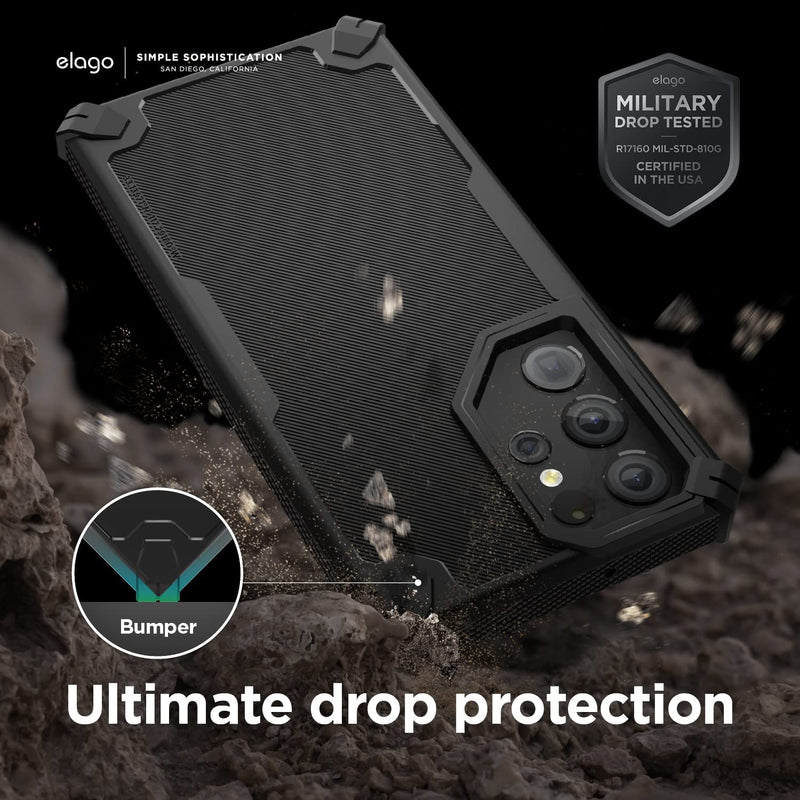 Elago Samsung Galaxy S22 Ultra Armor Case - Black - Smartzonekw