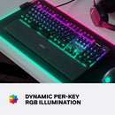 SteelSeries Apex 5 Hybrid Mechanical Gaming Keyboard – Per-Key RGB Illumination – Aircraft Grade Aluminum Alloy Frame – OLED Smart Display (Hybrid Blue Switch) - smartzonekw