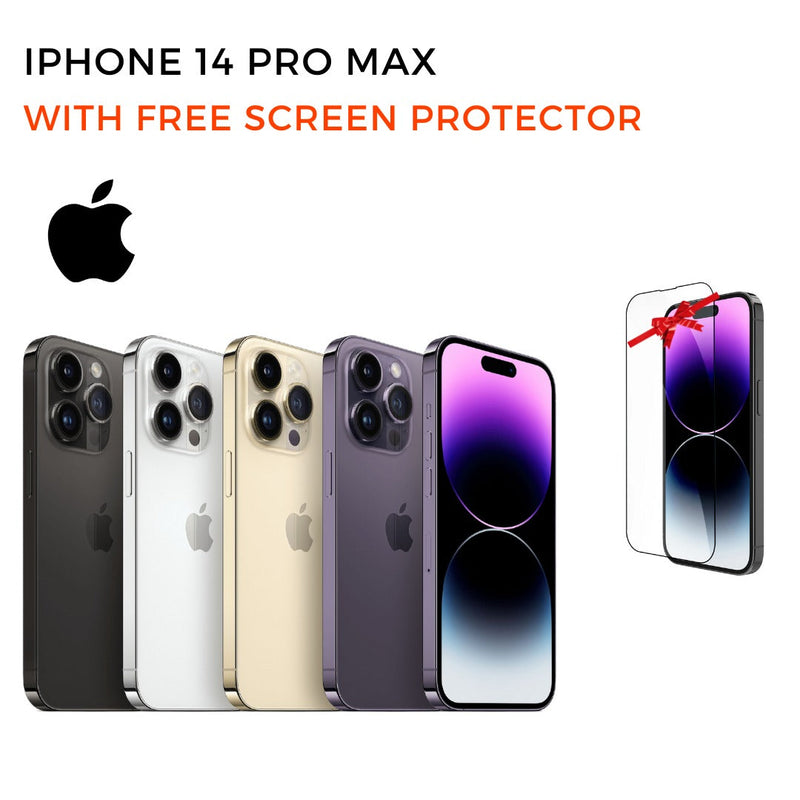 Apple iPhone 14 Pro Max 5G, 128GB , Dual Sim with Free Screen Protector - Smartzonekw