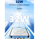 LDNIO AW004 32W Wireless Desktop Home Adapter PD+QC Fast Charging-smartzonekw