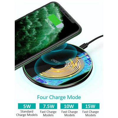 CHOETECH  15W Fast Wireless Charging Pad - Black (T559-F)-smartzonekw