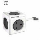 Allocacoc Power Cube Extended UK 5x Plug 1.5m - Gray-smartzonekw