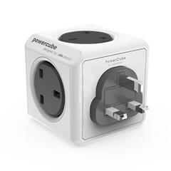Allocacoc PowerCube Original 5 Way Power Socket UK Plug - Gray-smartzonekw