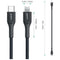 Aukey CB-AKL3 BK Kevlar Core Lightning to USB-C Cable (1.2m / 3.95ft) - Black - smartzonekw