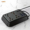 MOXOM MXST06  Power Socket 6 USB Ports + 2 Type C PD + 4 Universal Socket Charger Extension ( 2 Meters Cord ) - Smartzonekw
