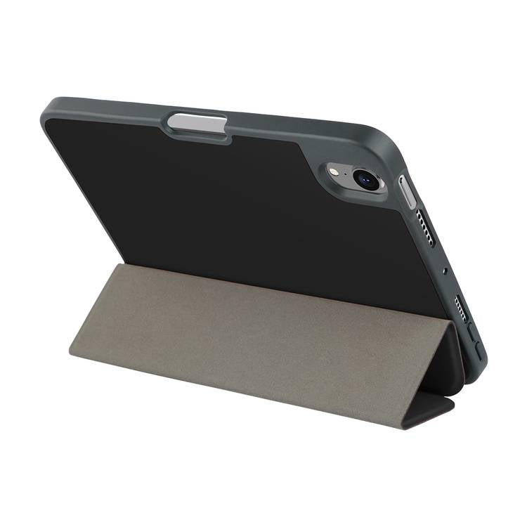 Green Premium Vegan Leather Case for iPad mini 6 (2021)- Black - Smartzonekw