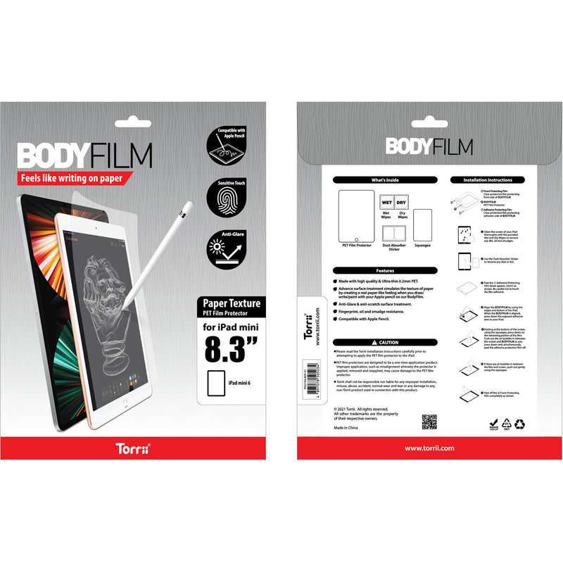 Torrii Bodyfilm Paper Like Screen Protector For Ipad Mini 6 (8.3) - Clear-smartzonekw