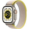 Apple Watch Ultra GPS + Cellular, 49mm Titanium Case with Yellow/Beige Trail Loop-smartzonekw
