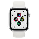 Apple Watch SE GPS, 44MM Silver Aluminum Case with White Sport Band - smartzonekw