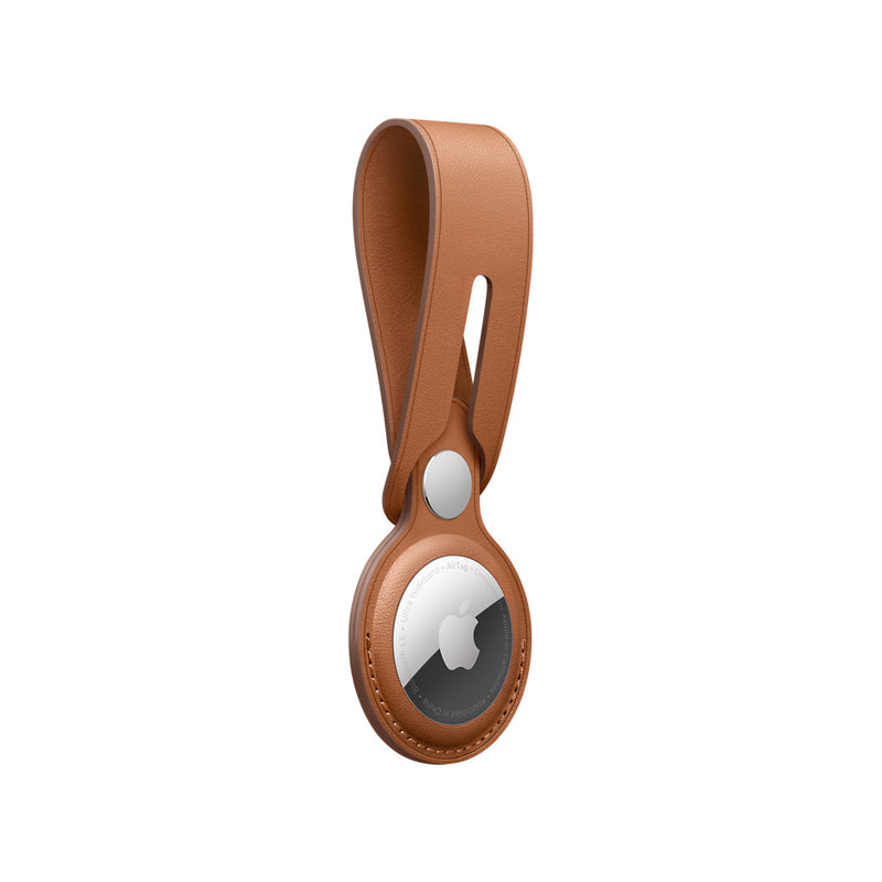 Apple AirTag Saddle Brown Leather Loop - smartzonekw