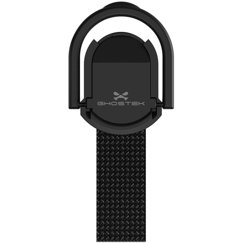 GHOSTEK Loop Magnetic Finger Holder Strap with Stand - Carbon Black