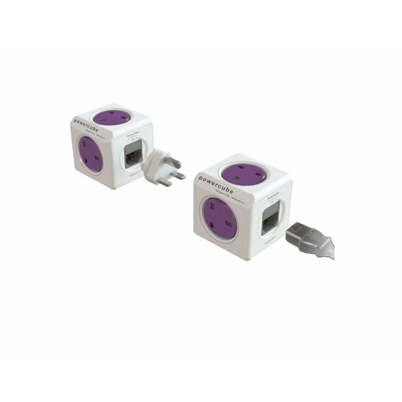 Allocacoc PowerCube, ReWirable 2 USB + 4X Plug UK - Purple - Smartzonekw