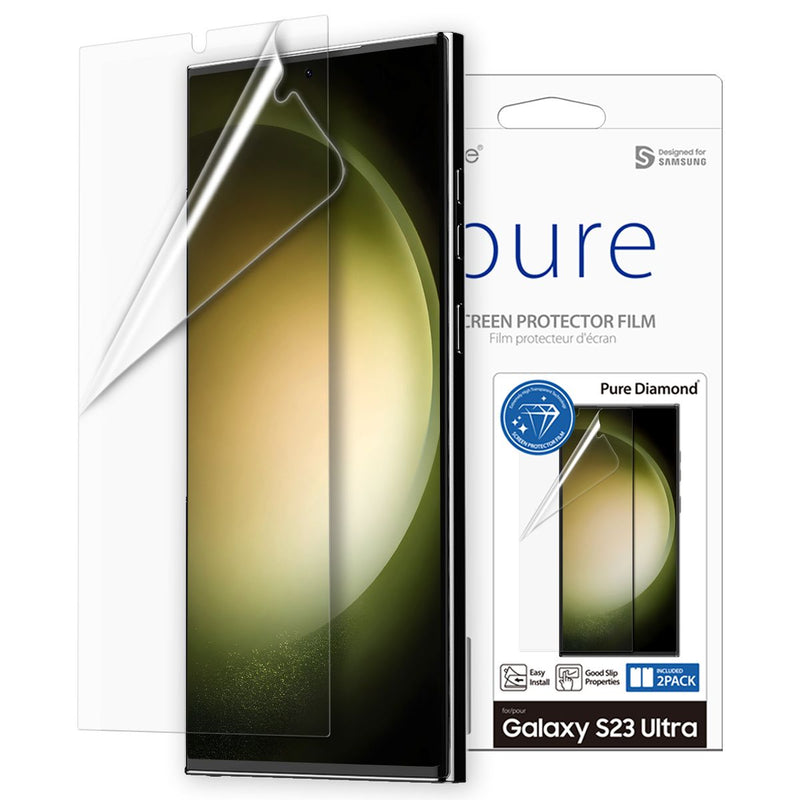 Araree Pure Diamond Film Screen Protector for Samsung Galaxy S23 Ultra - Clear ( 2 Pcs )-smartzonekw