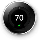 Google Nest 3rd Gen. Learning Thermostat - Stainless Steel - Smartzonekw