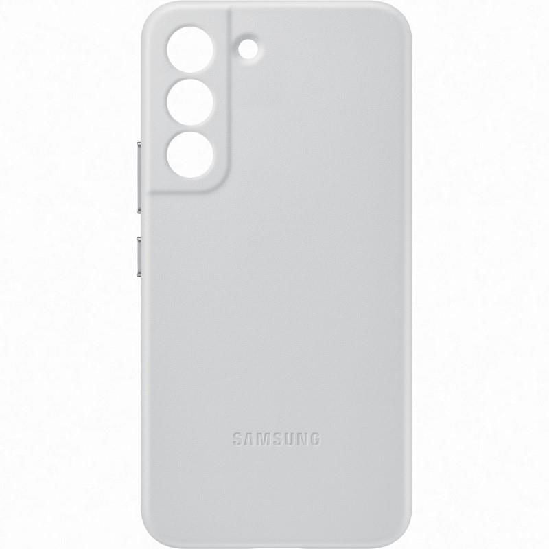 Samsung Galaxy S22 Leather Cover - Light Gray (EF-VS901LJEGWW)-smartzonekw