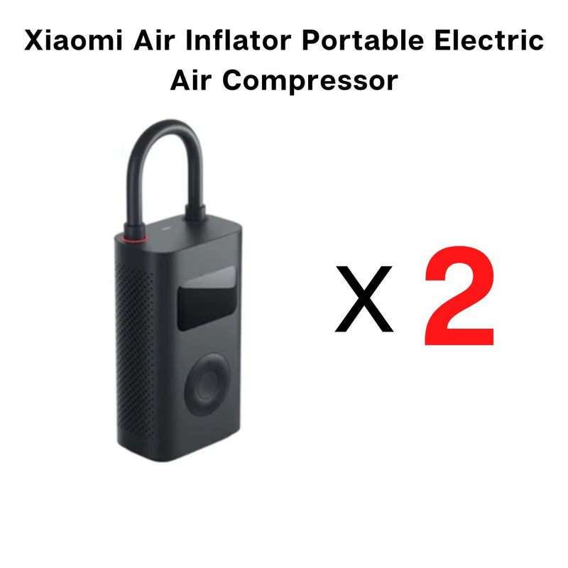 Xiaomi Air Inflator Portable Electric Air Compressor - Black (2PCS)-smartzonekw