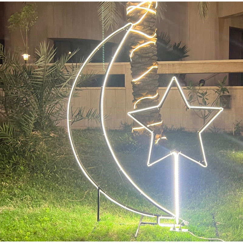 Helal & Star Ramadan outdoor Led Decorative Stand  - XL-smartzonekw