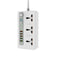 Aspor A503  Power Extension With 5 USB Ports ( 2 Meters Cord)-smartzonekw