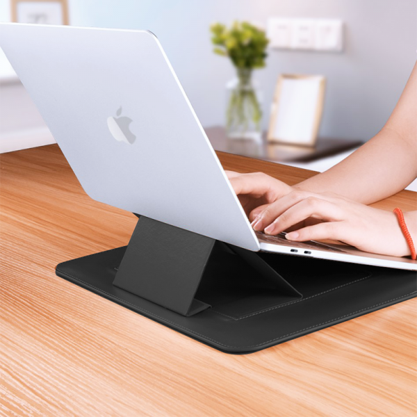 Wiwu Skin Pro Slim Stand Sleeve For Macbook Pro 16 - Black-smartzonekw