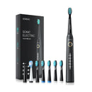 ATMOKO Electric Toothbrush with 8 Duponts Brush Heads - Black-smartzonekw
