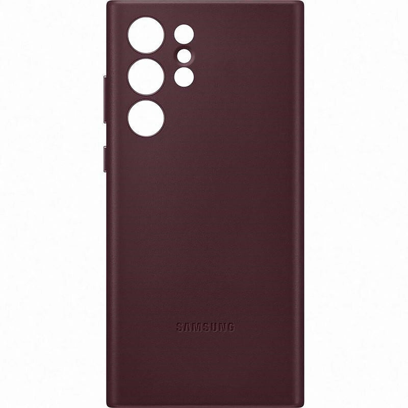 Samsung Galaxy S22 Ultra Leather Cover (EF-VS908LEEGWW) - Burgundy - Smartzonekw