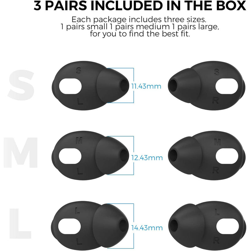 AhaStyle AirPods 3 Ear Tips Silicone Earbuds Cover 3 Pairs (PT66-3)