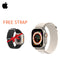 Apple Watch Ultra GPS + Cellular, 49mm Titanium Case with Starlight Alpine Loop with Free Strap - Smartzonekw