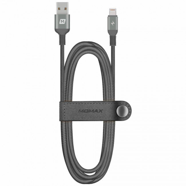 Momax Elite Link Lightning to USB Woven Cable 1.2m (Black) DL11D - smartzonekw