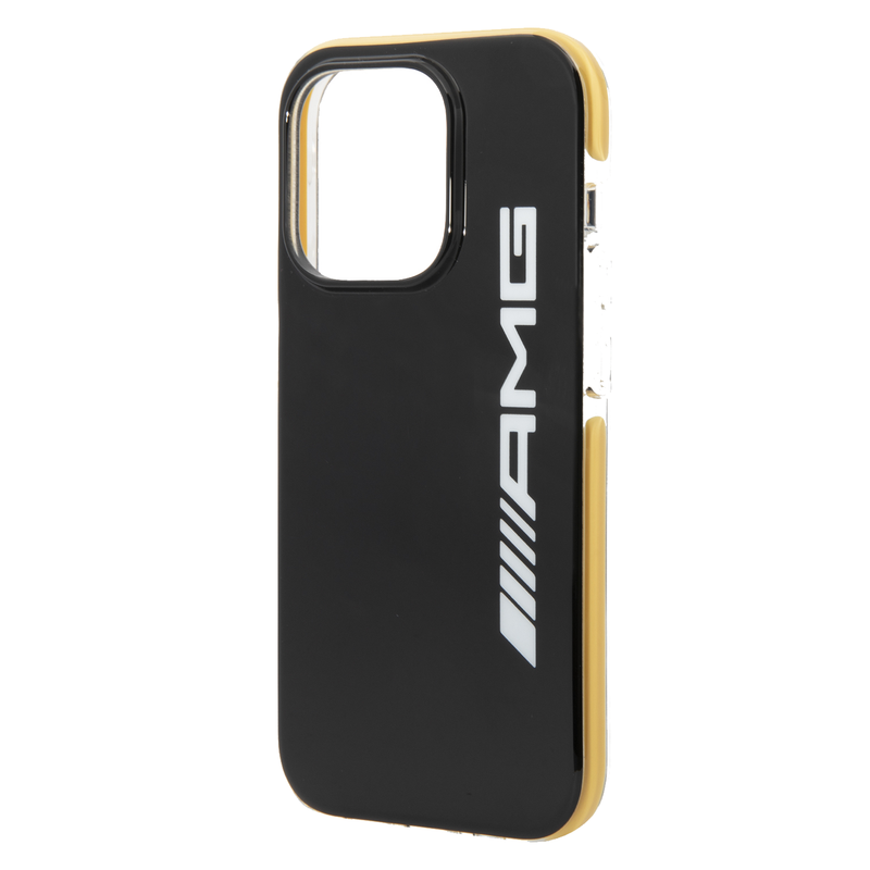 AMG PC/TPE Hard Case Bumper Protection iPhone 14 Pro Max - Black/Yellow-smartzonekw