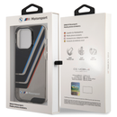 BMW Motorsport Collection PC/TPU IML Printed Tricolor Stripes, Translucent Zones iPhone 14 Pro  - Black-smartzonekw