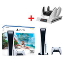 Sony PlayStation 5 PS5 Console Disc Version with Horizon Forbidden West Game + Charging Dock Seat Charging Stand Base Station Holder for Sony PS5 Controller - Smartzonekw