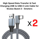 High Speed Data Transfer & Fast Charging USB to USB-C Link Cable for oculus Quest 2 - 5m (OculusX-12) - 2Pcs-smartzonekw