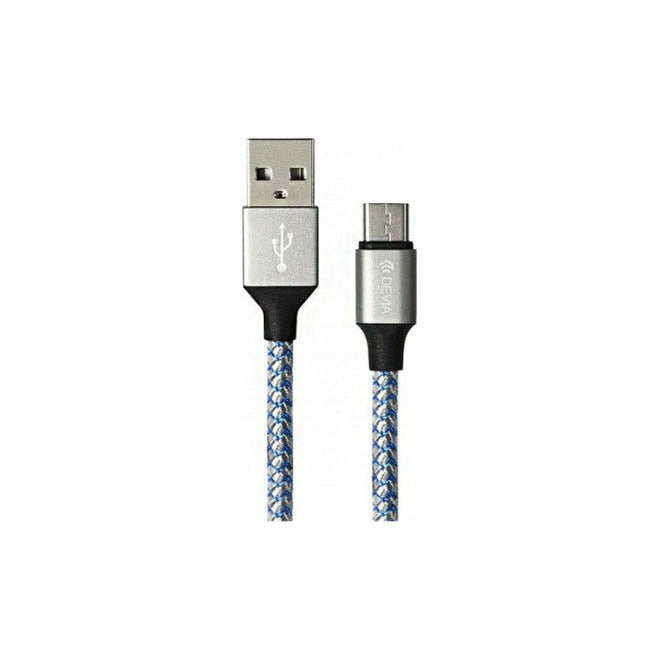 Devia Tube Cable USB to Type C (2.4A,1M) - Black - Smartzonekw