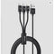 Devia Gracious Series 3 in 1 Charging Cable (micro, type-C lightning)（5V 3A 1.2M）- Black - Smartzonekw