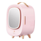 Baseus Beauty Fridge 13L with Makeup Mirror and LED Light 22V CN Plug-Pink-smartzonekw
